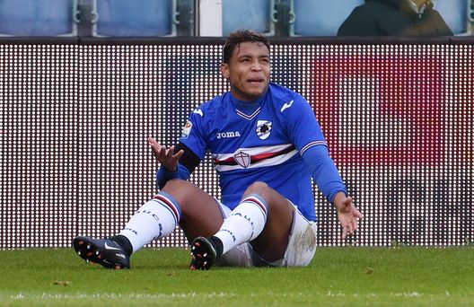  GENOA, ITALY - DECEMBER 04: Luis Muriel (Sampdoria) during the Serie A match between UC Sampdoria and FC Torino at Stadio Luigi Ferraris on December 4, 2016 in Genoa, Italy. (Photo by Paolo Rattini/Getty Images) 