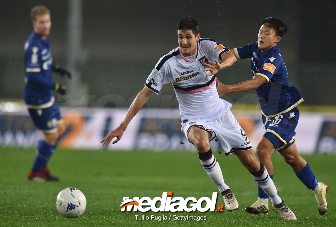  during the Serie b match between Hellas Verona and US Citta di Palermo at Stadio Marcantonio Bentegodi on November 23, 2018 in Verona, Italy. 