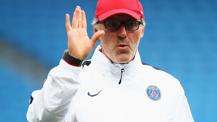 MANCHESTER, ENGLAND - APRIL 11: Paris Saint-Germain coach Laurent Blanc gestures during a training session ahead of the UEFA Champions League Quarter Final Second Leg match against Manchester City at Etihad Stadium on April 11, 2016 in Manchester, England. (Photo by Clive Brunskill/Getty Images) MANCHESTER, ENGLAND - APRIL 11: Paris Saint-Germain coach Laurent Blanc gestures during a training session ahead of the UEFA Champions League Quarter Final Second Leg match against Manchester City at Etihad Stadium on April 11, 2016 in Manchester, England. (Photo by Clive Brunskill/Getty Images)