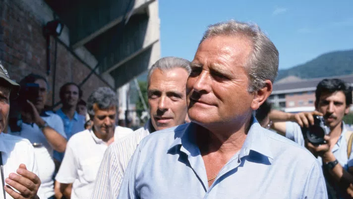 VILLAR PEROSA ITALY: ITALY: Juventus CEO Giampiero Boniperti  on 1990's in Villar Perosa Italy. (Photo by Juventus FC - Archive/Juventus FC via Getty Images)