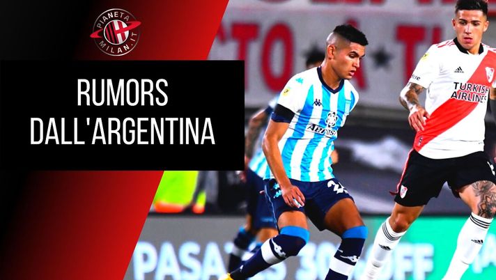 Carlos Alcaraz, centrocampista del Racing Club, accostato al Milan