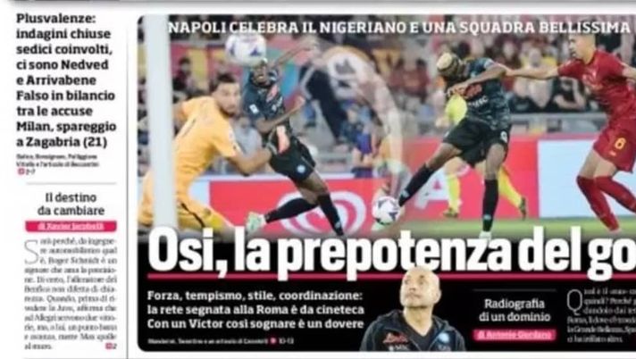 IL NAPOLI SUI MEDIA – Le prime pagine dei giornali di oggi 25 ottobre 2022 - immagine 1