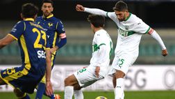 Al Verona i pali, al Sassuolo i gol. Hellas ko al Bentegodi (0-2). Infortunio a Kalinic