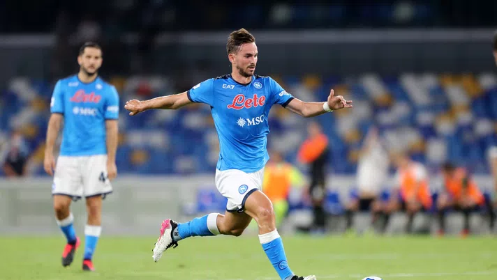 NAPLES, ITALY - AUGUST 22: Fabian Ruiz of SSC Napoli during the Serie A match between SSC Napoli v Venezia FC at Stadio Diego Armando Maradona on August 22, 2021 in Naples, Italy. (Photo by Francesco Pecoraro/Getty Images)