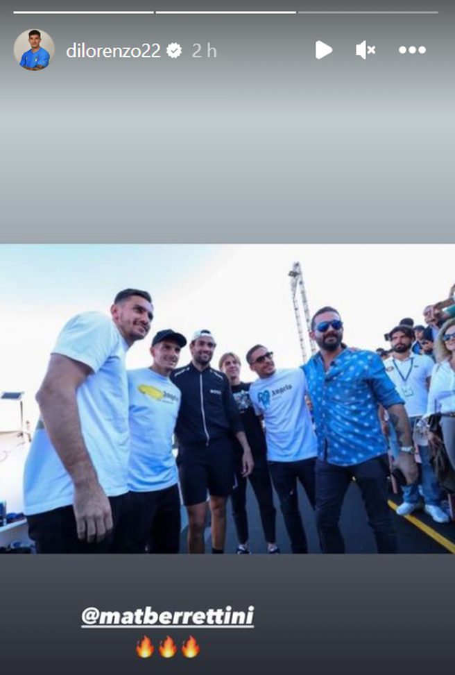 FOTO Di Lorenzo, Meret, Zerbin e Marfella presenti al match di Berettini- immagine 2