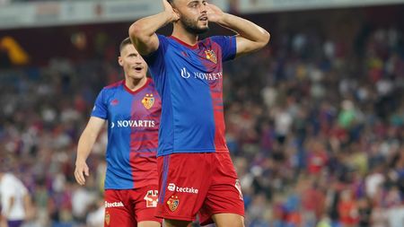 BASEL, SWITZERLAND - AUGUST 12: Arthur Mendonca Cabral of FC Basel celebrates after scoring their side`s third goal during the UEFA Conference League Third Qualifying Round Leg Two match between FC Basel and Ujpest at St. Jakob-Park on August 12, 2021 in Basel, Switzerland. (Photo by Christian Kaspar-Bartke/Getty Images) BASEL, SWITZERLAND - AUGUST 12: Arthur Mendonca Cabral of FC Basel celebrates after scoring their side`s third goal during the UEFA Conference League Third Qualifying Round Leg Two match between FC Basel and Ujpest at St. Jakob-Park on August 12, 2021 in Basel, Switzerland. (Photo by Christian Kaspar-Bartke/Getty Images)