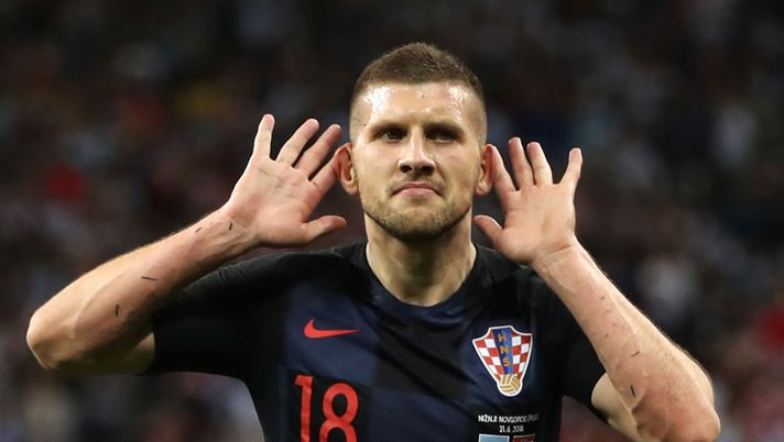 NIZHNY NOVGOROD, RUSSIA - JUNE 21:  Ante Rebic of Croatia celebrates after scoring his team's first goal during the 2018 FIFA World Cup Russia group D match between Argentina and Croatia at Nizhny Novgorod Stadium on June 21, 2018 in Nizhny Novgorod, Russia.  (Photo by Clive Brunskill/Getty Images) 