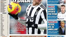 Prima Pagina, Tuttosport: “Dove vai Dybala? Paulo assente anche contro il Cagliari”