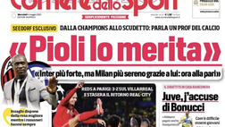 Prima Pagina, Corriere dello Sport: “Seedorf, Pioli lo merita. J’accuse di Bonucci”