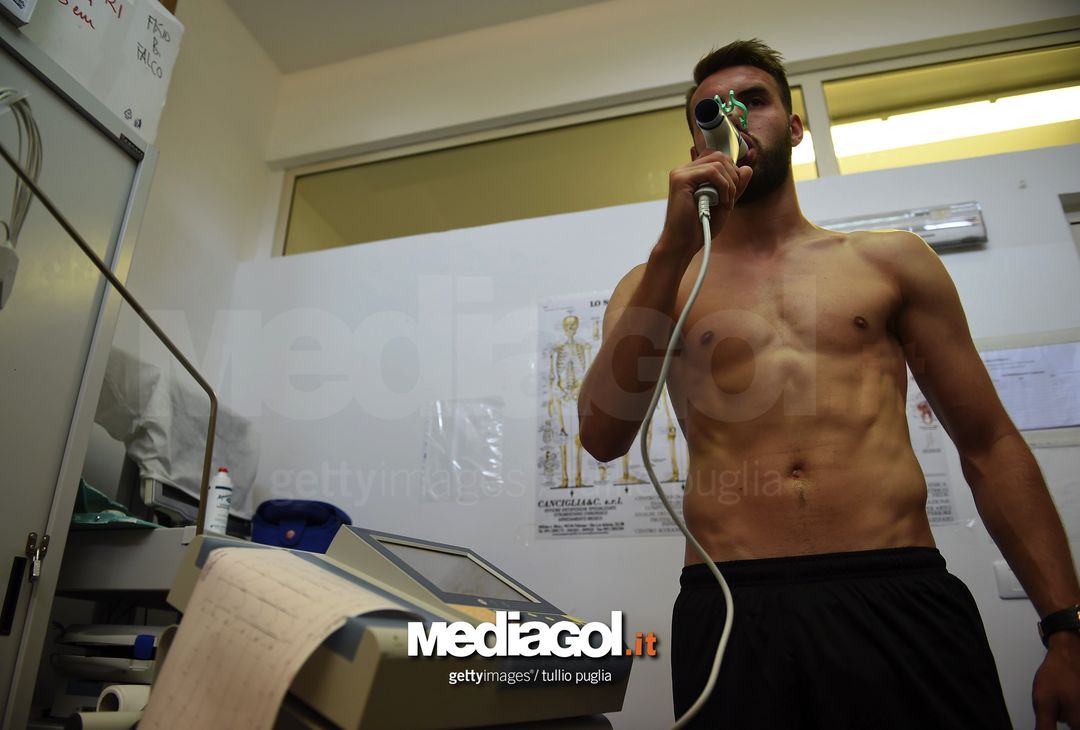  PALERMO, ITALY - AUGUST 01:  Przemyslaw Szyminski of US Citta' di Palermo looks on during medical tests on August 1, 2017 in Palermo, Italy.  (Photo by Tullio M. Puglia/Getty Images)  