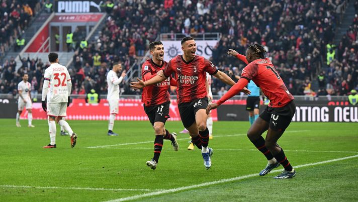 esultanza Jan-Carlo Simic AC Milan Milan-Monza 3-0 Serie A 2023-2024