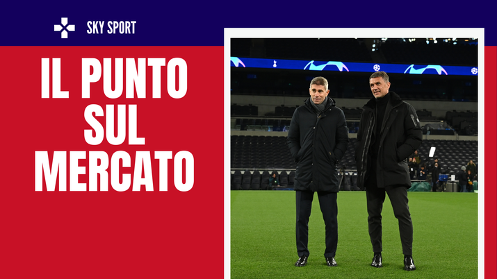 Paolo Maldini e Frederic Massara, dirigenti del Milan (getty images)