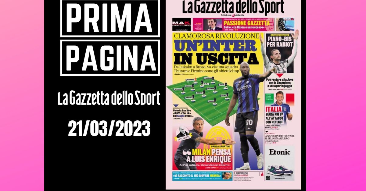 Prima pagina Gazzetta dello Sport: “Un’Inter in uscita”