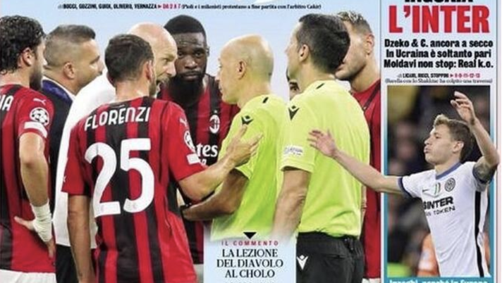 Prima Pagina, Gazzetta dello Sport: &#8220;Milan scippato, lo sceriffo inguaia l&#8217;Inter&#8221; 