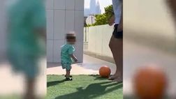 VIDEO/ Baby Morata, che talento! A 1 anno sfida il papà palla al piede