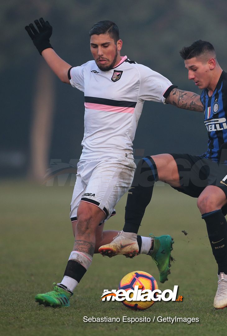  during the Coppa Italia Primavera match between FC Internazionale U19 and US Citta di Palermo U19 at Stadio Breda on December 18, 2018 in Sesto San Giovanni, Italy.  
