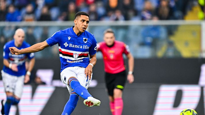 GENOA, ITALY - FEBRUARY 18: Abdelhamid Sabiri of Sampdoria misses a penalty kick during the Serie A match between UC Sampdoria and Bologna FC at Stadio Luigi Ferraris on February 18, 2023 in Genoa, Italy. (Photo by Simone Arveda/Getty Images) Samp, come cambia la formazione senza Lammers: Sabiri, Jesé e l’opzione Quagliarella - immagine 1
