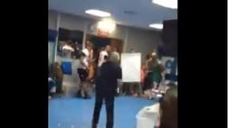 Napoli, De Laurentiis festeggia nello spogliatoio azzurro