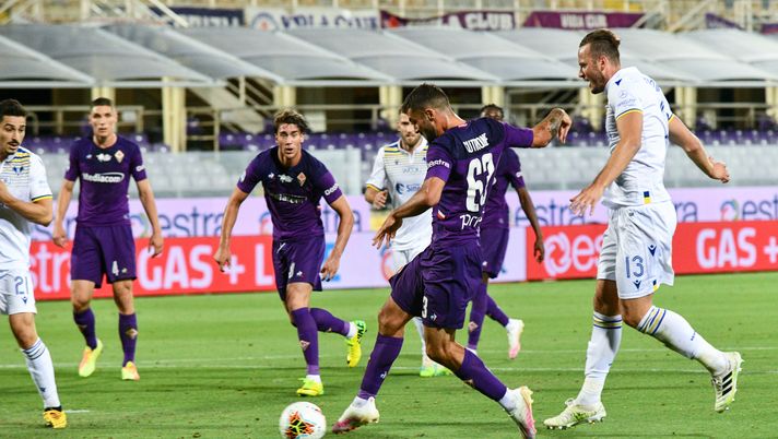 GERMOGLI PH: 12 LUGLIO 2020 FIRENZE STADIO ARTEMIO FRANCHI SERIE A FIORENTINA VS VERONA NELLA FOTO GOL CUTRONE 