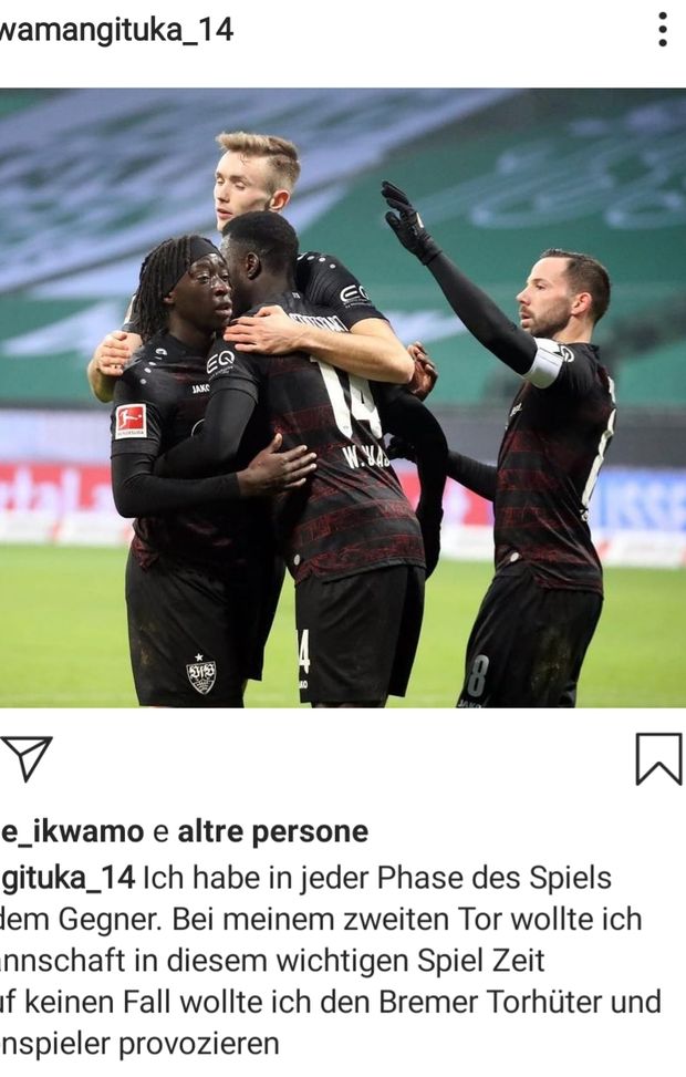 Le scuse di Wamangituka su Instagram Le scuse di Wamangituka su Instagram