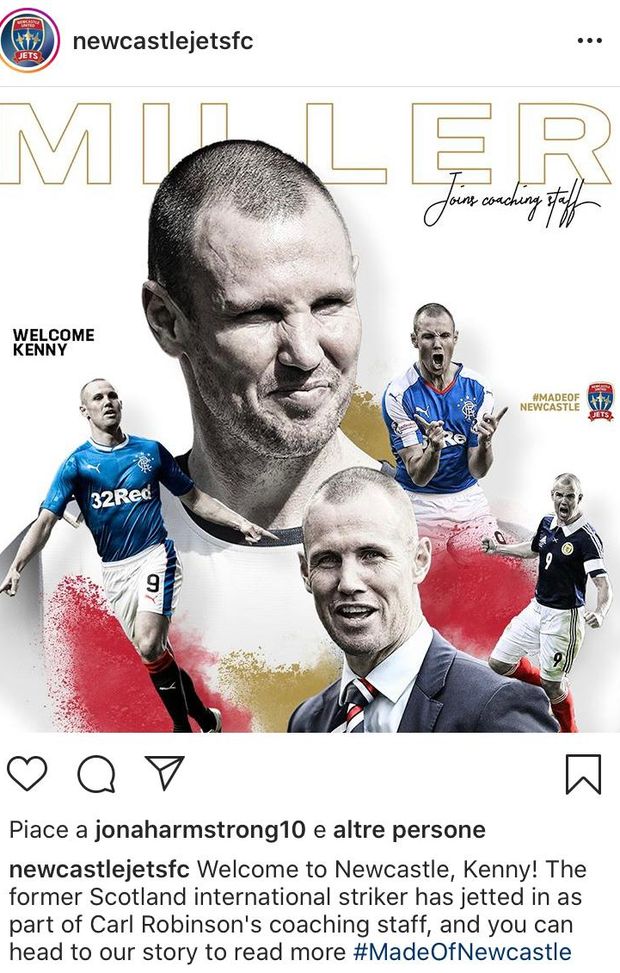 Il calcio dei canguri ospita Kenny Miller 