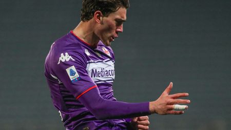GERMOGLI PH: 17 GENNAIO 2022 FIRENZE STADIO ARTEMIO FRANCHI CAMPIONATO SERIE A TIM 2021/2022 FIORENTINA VS GENOA NELLA FOTO ESULTANZA GOL VLAHOVIC