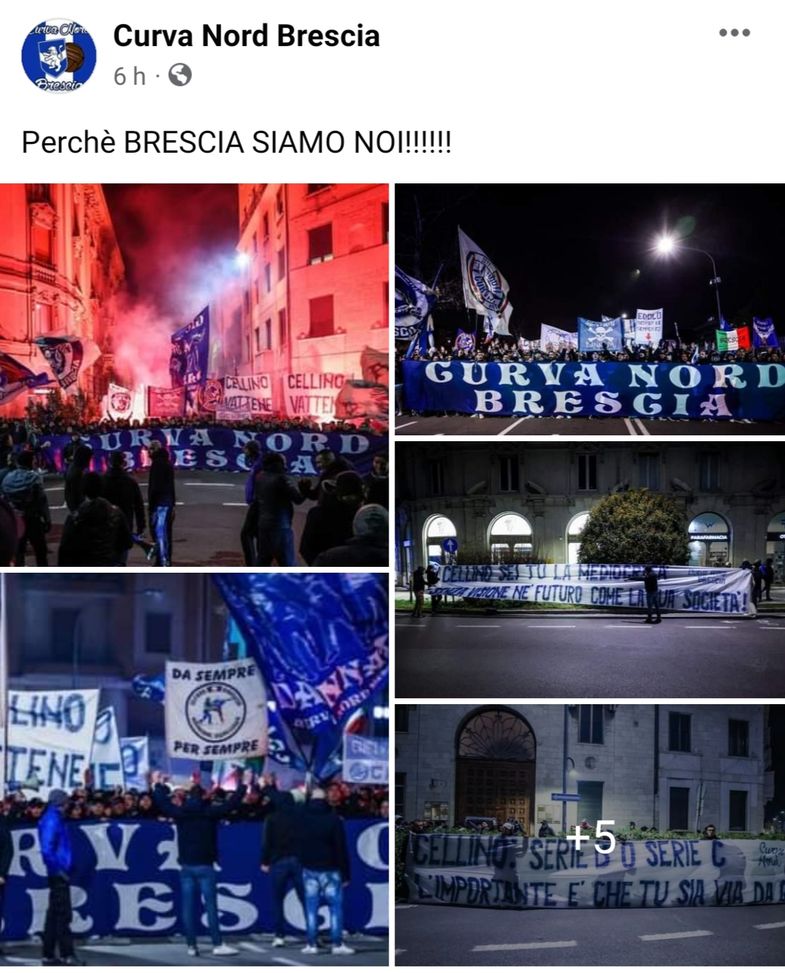 Brescia, derby intestino tra Cellino e gli Ultras- immagine 2