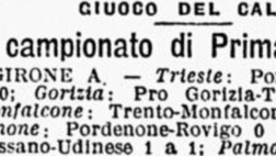 ACCADDE OGGI 5.11.1935 l’Udinese pareggia a Bassano