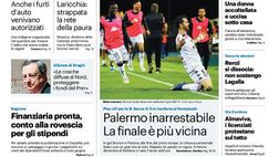 Prima Pagina, Giornale di Sicilia: “Palermo inarrestabile. La finale è più vicina”