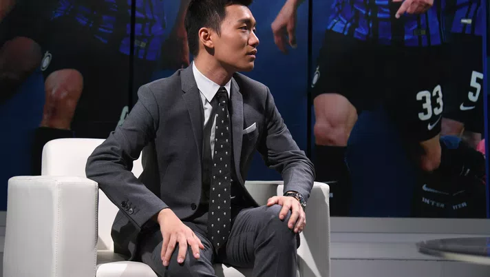 NANJING, CHINA - JULY 22:  FC Internazionale Milano board member Steven Zhang Kangyang speaks with the media during a press conference at Suning Jiangsu Training Center on July 22, 2017 in Nanjing, China.  (Photo by Claudio Villa - Inter/Inter via Getty Images)