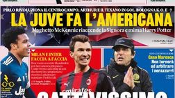 Prima Pagina, La Gazzetta dello Sport: “Cattivissimo derby, Milan e Inter faccia a faccia. La Juve fa l’americana”