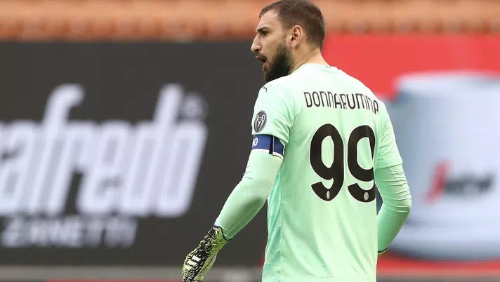 Gianluigi 'Gigio' Donnarumma (portiere AC Milan) durante Milan-Sampdoria 1-1 (Serie A 2020-2021) | News (Getty Images)