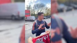 Cristiano Ronaldo e i tifosi invadenti: ecco la sua reazione | VIDEO