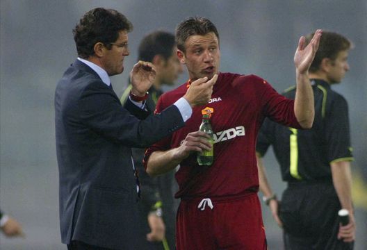Fabio Capello e Antonio Cassano durante l'avventura in giallorosso Fabio Capello e Antonio Cassano durante l'avventura in giallorosso