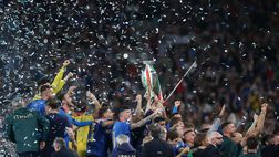 La festa degli azzurri: Bonucci e Immobile lanciano i cori