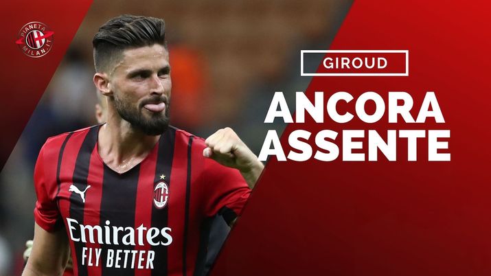 Olivier Giroud (attaccante AC Milan) non giocherà in Milan-Venezia di domani sera | News (Getty Images) 