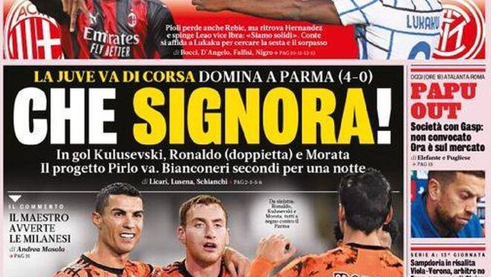 Gazzetta dello Sport, la prima pagina di oggi, domenica 20 dicembre 2020 