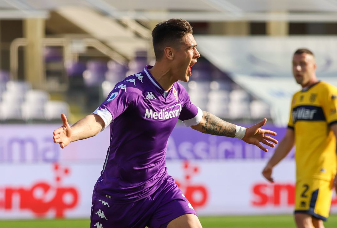  GERMOGLI PH: 7 MARZO 2021 FIRENZE STADIO ARTEMIO FRANCHI SERIE A FIORENTINA VS PARMA NELLA FOTO ESULTANZA GOL QUARTA 