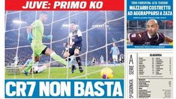 EDICOLA / TuttoSport: Juve, primo ko. Cr7 non basta, grande Lazio