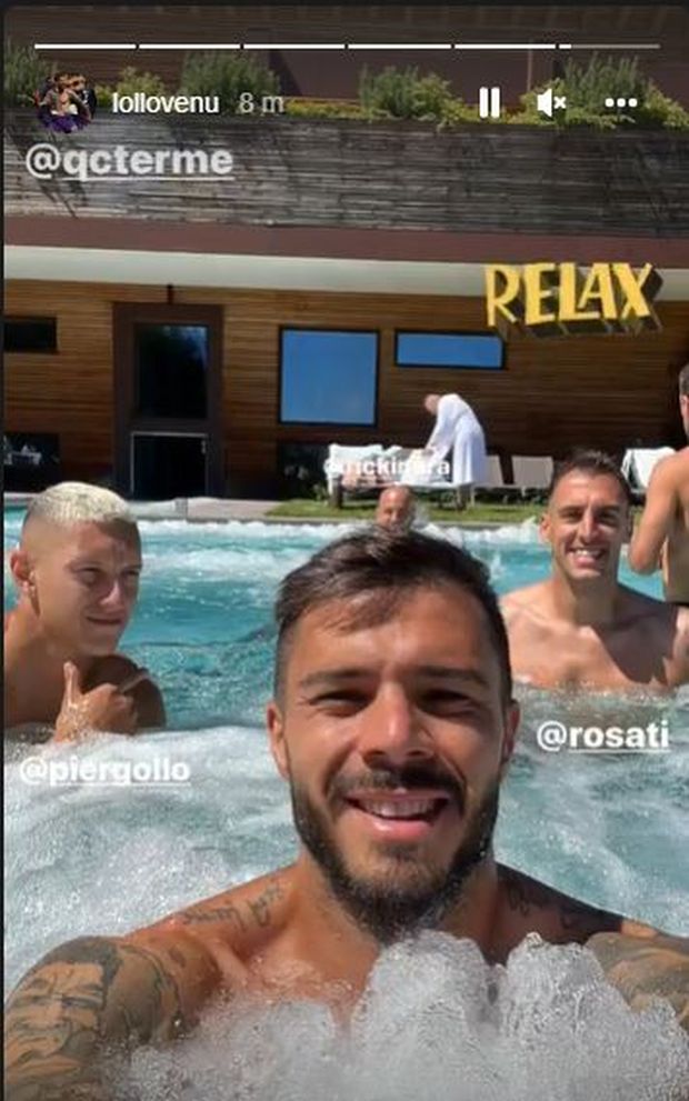 FOTO – Venuti, bicicletta? No, relax alle terme coi portieri viola - immagine 1