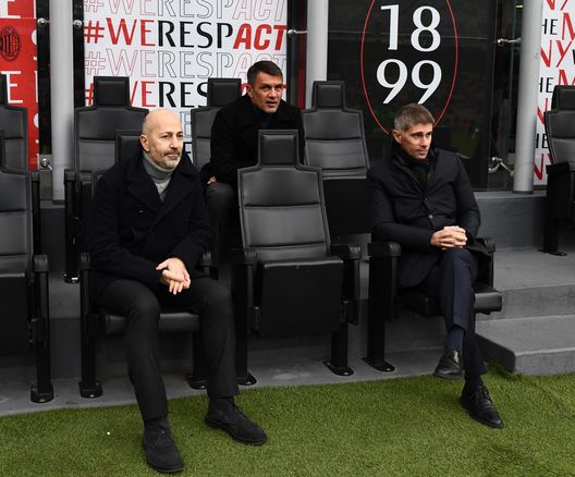 Paolo Maldini, Ivan Gazidis e Frederic Massara, dirigenti del Milan (Getty Images) Paolo Maldini, Ivan Gazidis e Frederic Massara, dirigenti del Milan (Getty Images)