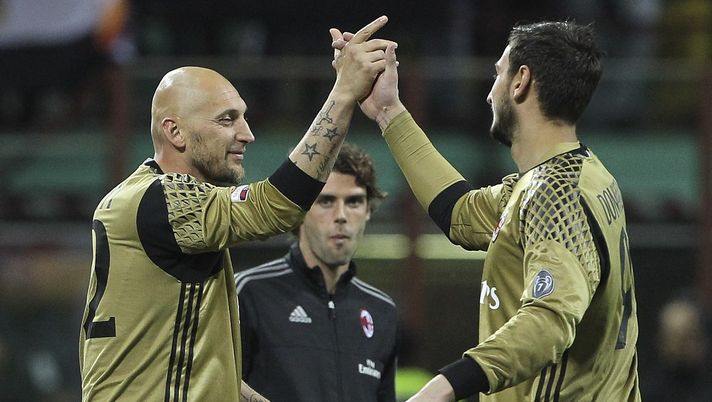 Christian Abbiati e Gianluigi Donnarumma del Milan (credits: GETTY Images) 