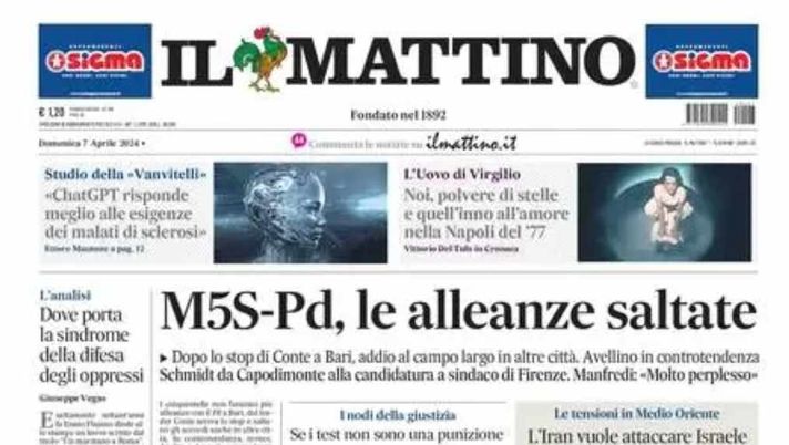 PRIMA PAGINA IL MATTINO OGGI: “Napoli, devi onorare lo scudetto” - immagine 1