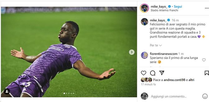 Euforia Kayode: “Che felicità il primo gol con questa maglia!”- immagine 2