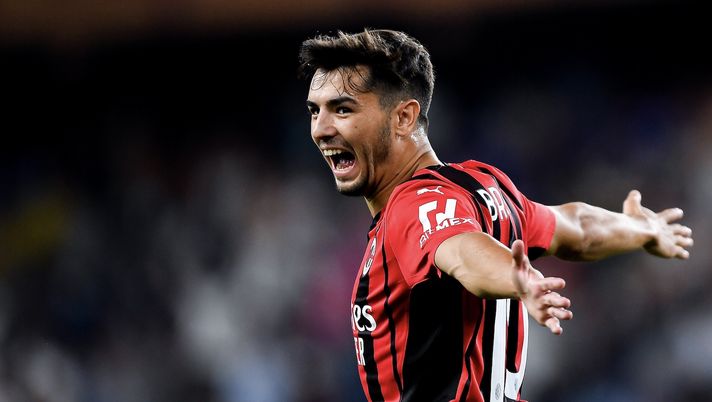 Brahim Díaz (attaccante AC Milan) esulta per il suo gol in Sampdoria-Milan 0-1 (Serie A 2021-2022) | News (Getty Images) 