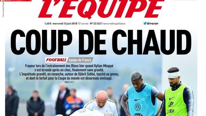 Prima Pagina, L’Équipe: “Colpo di calore. Sidibé a rischio. Lemar sposa l’Atletico, Griezmann dovrebbe restare…” 