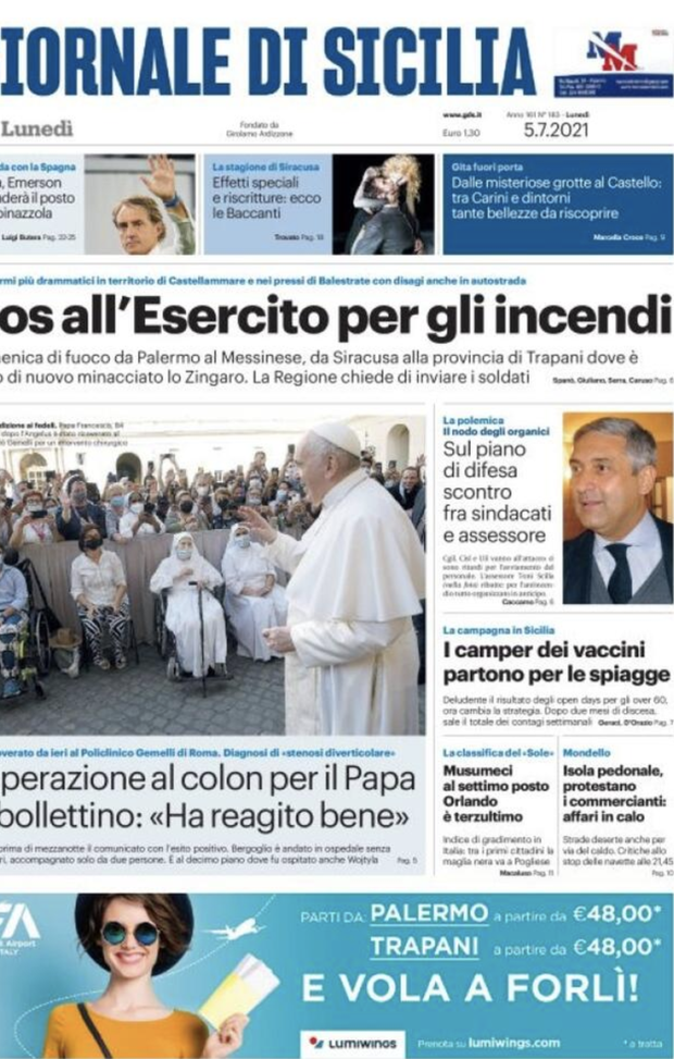 Prima Pagina, Giornale di Sicilia: “Italia, Emerson prenderà il posto di Spinazzola” Prima Pagina, Giornale di Sicilia: “Italia, Emerson prenderà il posto di Spinazzola”