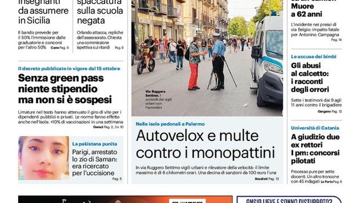 Prima Pagina, Giornale di Sicilia: “Prima vittoria per la Juve, ma che fatica”  Prima Pagina, Giornale di Sicilia: “Prima vittoria per la Juve, ma che fatica”