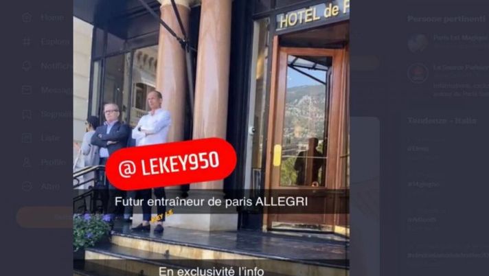 Incontro (e foto) tra Allegri e il ds del PSG: cos’è successo. Sky: “Niente divorzio con la Juve” - immagine 1