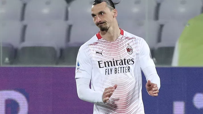 Zlatan Ibrahimovic (attaccante AC Milan), qui durante Fiorentina-Milan 2-3 (Serie A 2020-2021) | News (Getty Images)